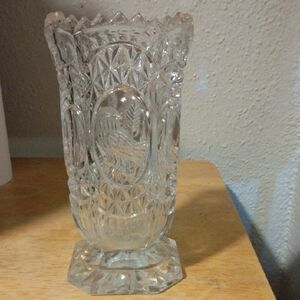 Intricate Cut Glass Vase